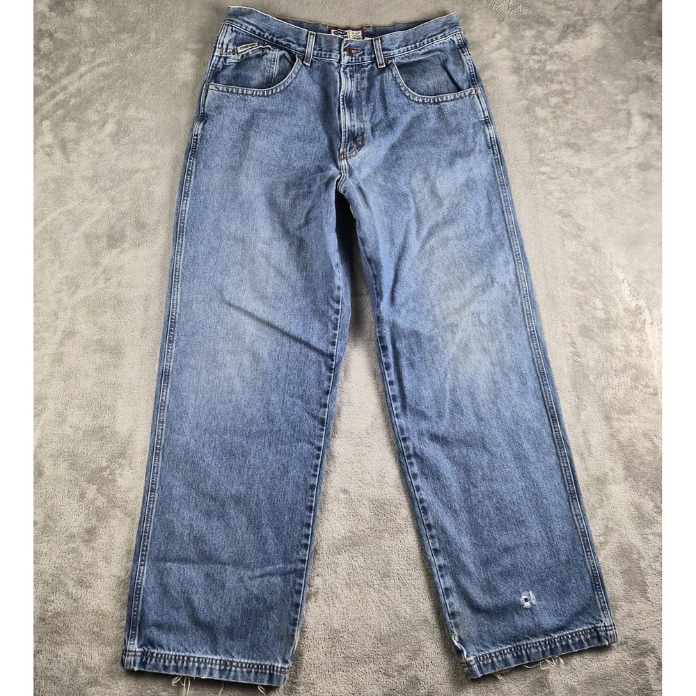 Vintage Old Navy Jeans Mens 36x34 Blue Denim Straight Cotton Distressed Baggy